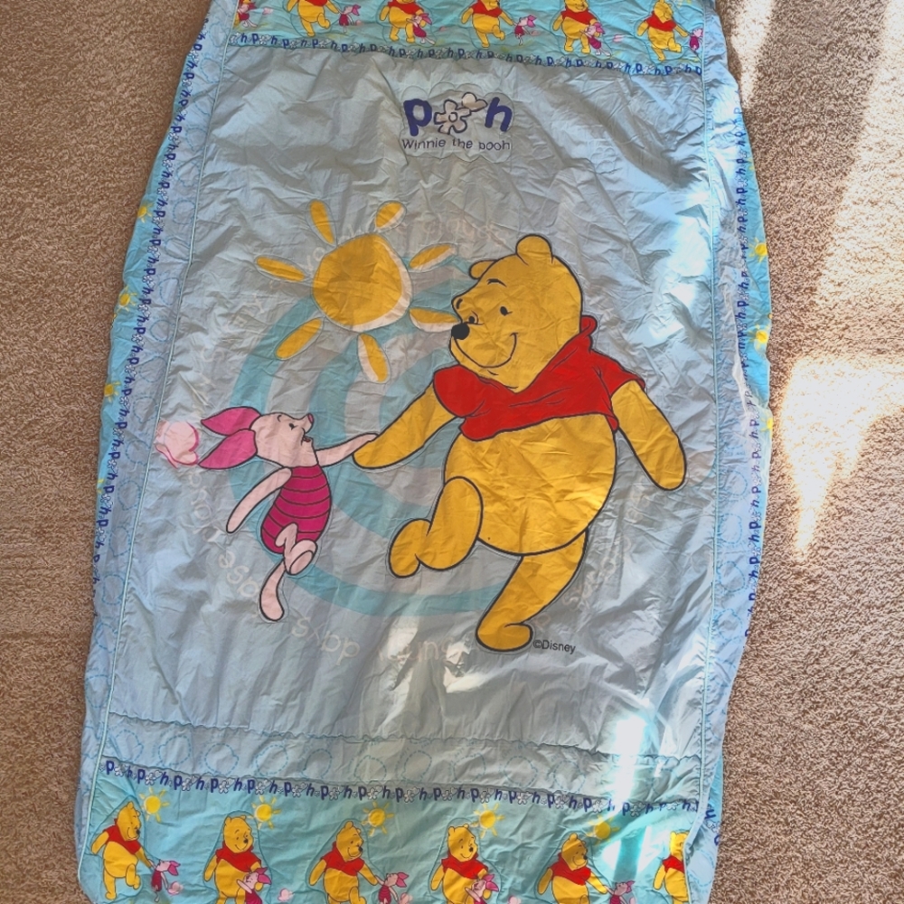 Winnie the Pooh plush mattress cover